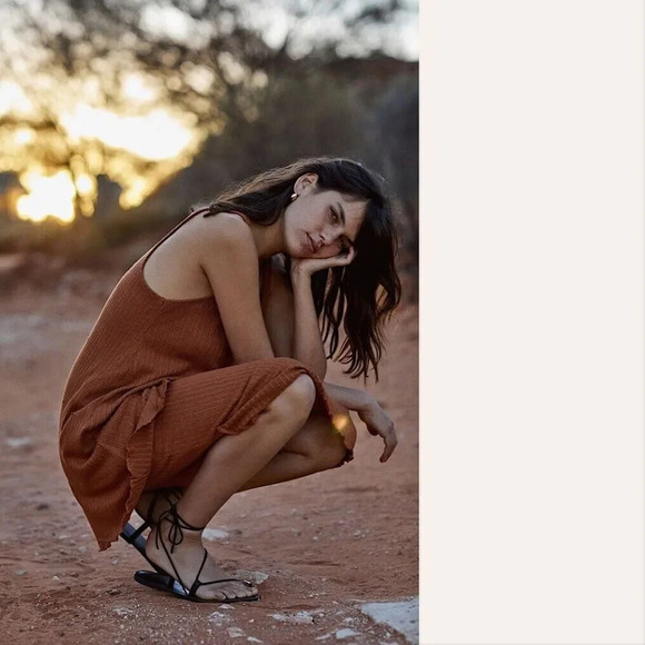 Free People FP Beach Women's‎ Small Endless Summer Brown Casual Sleeveless Top - Picture 1 of 6